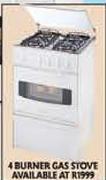 4 Burner Gas Stove 