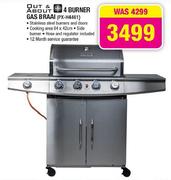 Out & About 4 Burner Gas Braai(PX-H4461)