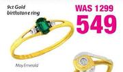 9ct Gold Birthstone Ring