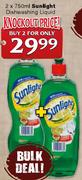 Sunlight Dishwashing Liquid-2 x 750ml