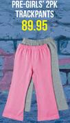 Pro Action Pre-Girls' 2Pk Trackpants