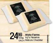 Wyke Farms Ivy's Reserve Mature Cheddar-200gm Each