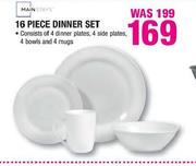 Mainstays 16-Piece Dinner Set