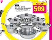 Always Home Symphony 12-Piece Stainless Steel Cookware Set