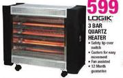 Logik 3 Bar Quartz Heater