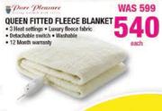 Pure Pleasure Queen Fitted Fleece Blanket-Each