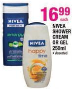 Nivea Shower Cream Or Gel 250Ml-Each