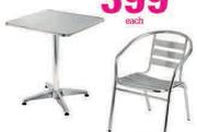 Slatted Aluminium Chair-Each