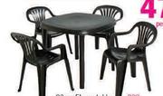 5 Piece Ebony Patio Set-Per Set