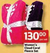 Women's Cloud Coral Fleece Set-Per Set