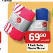 2 Pack Polar Fleece Throw-Per Pack