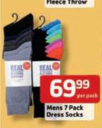 Mens 7 Pack Dress Socks-Per Pack