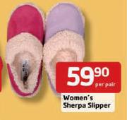 Women's Sherpa Slipper -Per Pair
