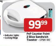 Pnp Counter Point 2 Slice Sandwich Toaster - Each