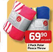 2 Pack Polar Fleece Throw- Per Pack