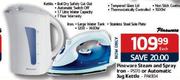Pineware Steam & Spray Iron(PS170) Or Automatic Jug Kettle(PAK834)-Each