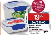 Sistema Klip It Rectangular Food Saver-400ml