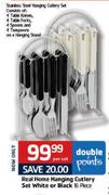 Real Home Hanging 16 Piece Cutlery Set(White Or Black)