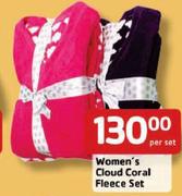 Woman's Cloud Coral Fleece Set-Per Set