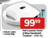PnP Counter Point 2Slice Sandwich Toaster(CPSM-100)