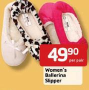 Women's Ballerina Slipper - Per Pair