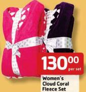 Women's Cloud Coral Fleece Set - Per Set