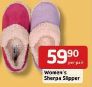 Women's Sherpa Slipper - Per Pair