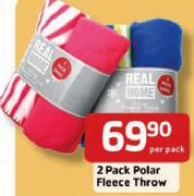 2 Pack Polar Fleece Throw - Per Pack