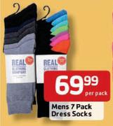 Mens 7 Pack Dress Socks - Per Pack