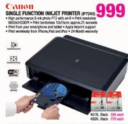 Canon Single Function Inkjet Printer(IP7240)