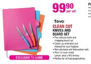 Tevo Clean Cut Knives And Board Set-Per Set