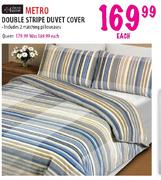 Metro Double Stripe Duvet Cover-Each