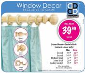 Decoreland 34m Wooden Curtain Rod-1m