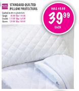 Standard Quilted Pillow Protectors-Double