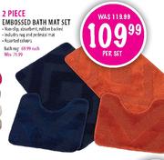 Embossed Bath Mat Set-2  Piece