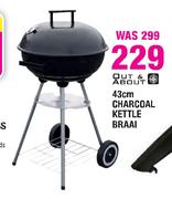 Out & About 43cm Charcoal Kettle Braai