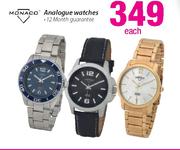 Monaco Analogue Watches -Each