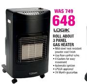 Logik Roll About 3 Panel Gas Heater-Each