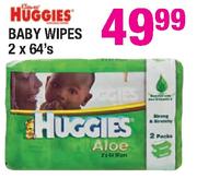 Huggies Baby Wipes - 2x64's