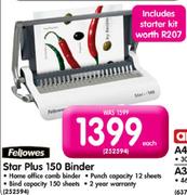 Fellowes Star Plus 150 Binder-Each