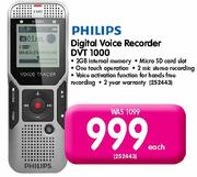Philips Digital Voice Recorder DVDt 1000-Each