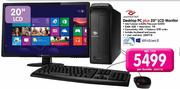 Packard Bell Desktop PC+ 20" LCD Monitor-Per Bundle