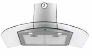 Italian Designer Glass Chimney  Cooker Hood-90cm