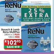 Bausch & Lomb Renu MultiPlus-240ml x 2 Plus 120ml Free