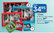 Clicks Set Of 3 Mini Plastic Frames-Per Set