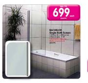 Bachelor Single Bath Screen-800mm(h)x350mm(w) Each