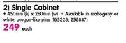 Wildberry Single Cabinet-450mm(h)x280mm(w) Each