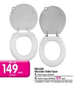 Deluxe Wooden Toilet Seat Metal Hinges Each