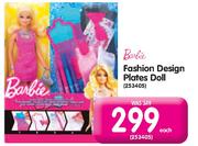 Barbie Fashion Design Plates Doll (253405)-Each