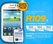 Samsung Galaxy Fame Smartphone-On Straight Up 100 TopUp